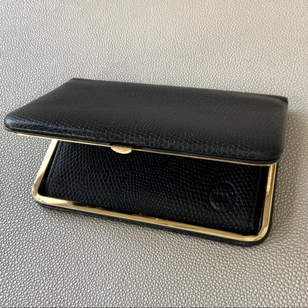 AMI Alexandre Mattiussi leather black card case